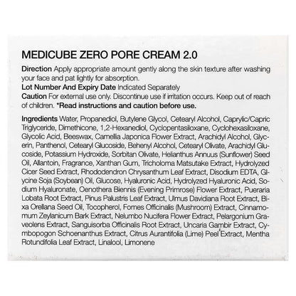 Medicube, Zero Pore Cream 2.0, 1.69 fl oz (50 ml)