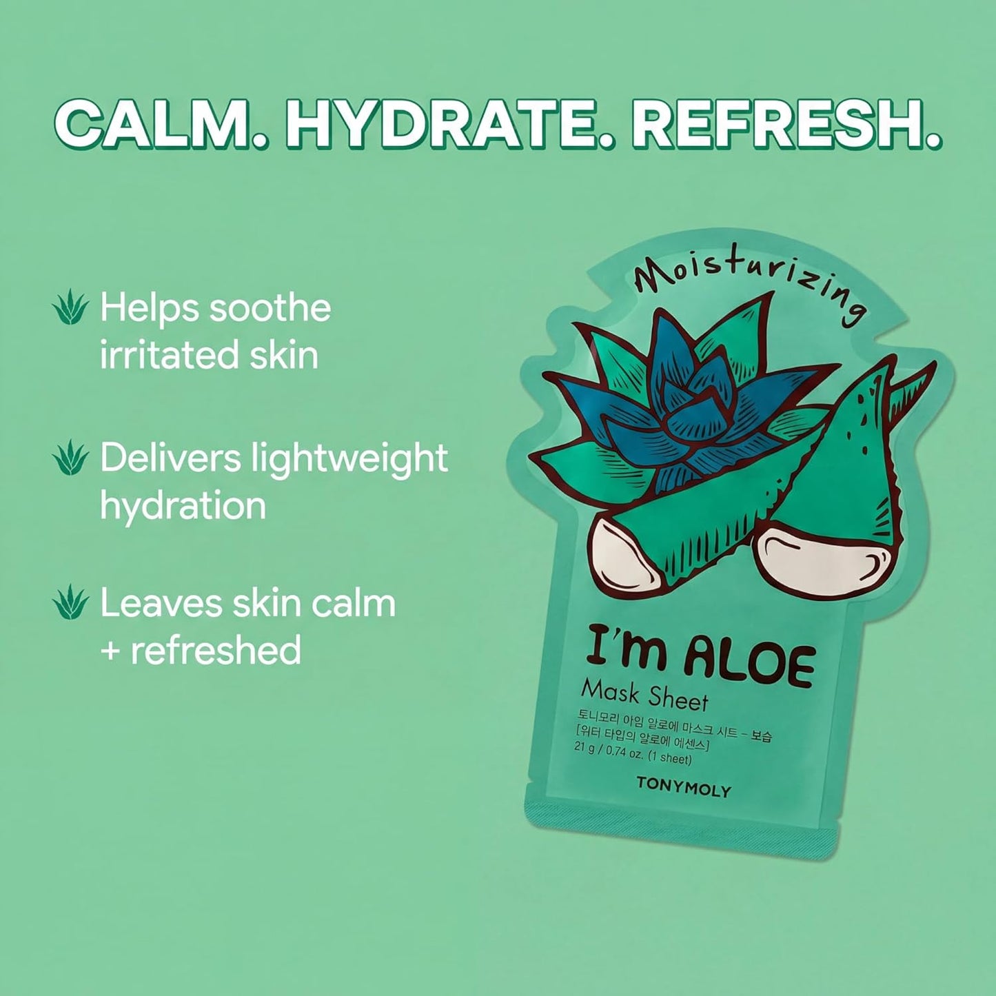 TONYMOLY I’m Real Sheet Mask Set – Korean Face Mask Variety Pack for Hydrating, Soothing & Nourishing Skin, K-Beauty Skincare Self-Care & Easter Gift Set for Women