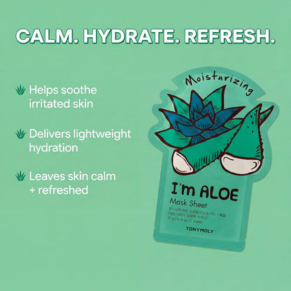 TONYMOLY I’m Real Sheet Mask Set – Korean Face Mask Variety Pack for Hydrating, Soothing & Nourishing Skin, K-Beauty Skincare Self-Care & Easter Gift Set for Women